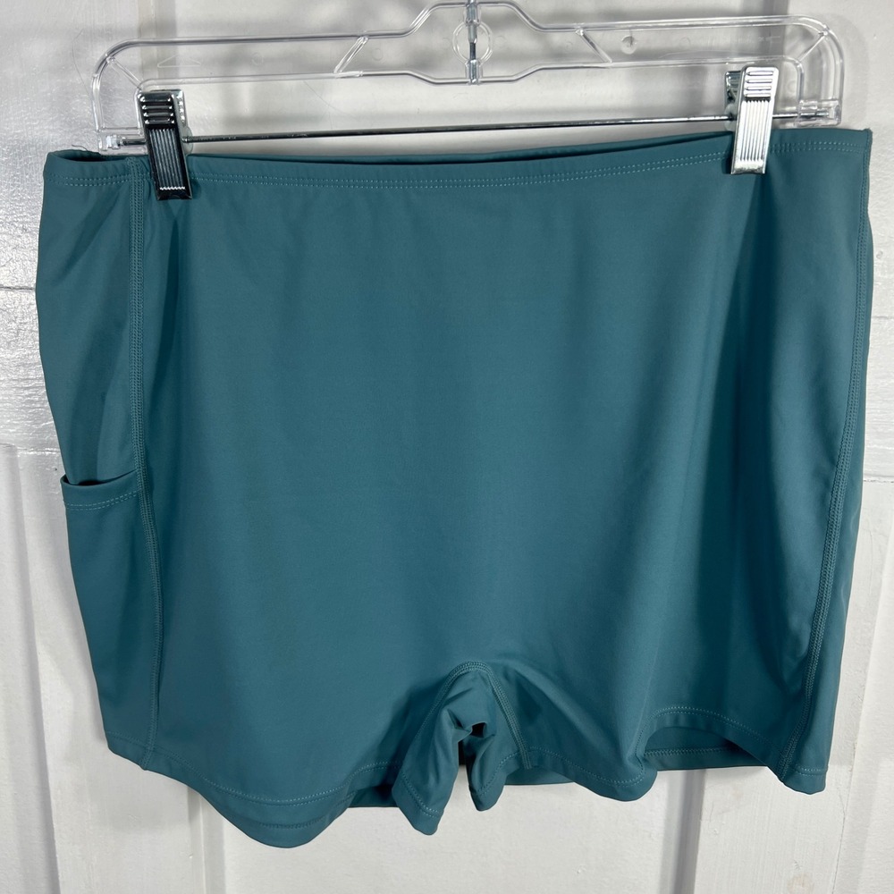 Halara Teal Blue Activewear Shorts with Side Pocket Size XL 1117